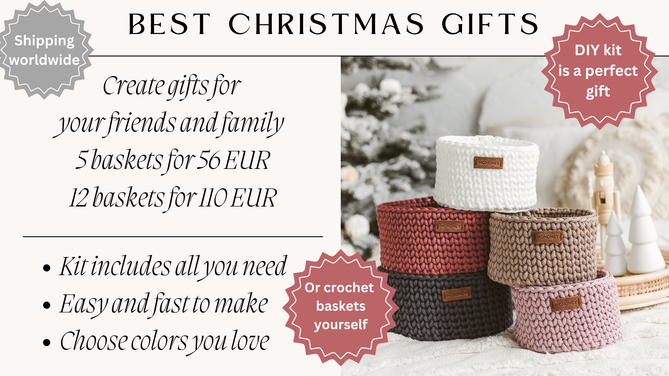 Crochet Christmas Gift Accessories Bundle SALE